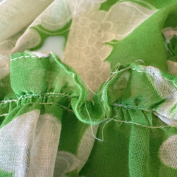 Vintage 60s Jack Bryan Floral Maxi Dress Green White S M - Picture 13 of 16